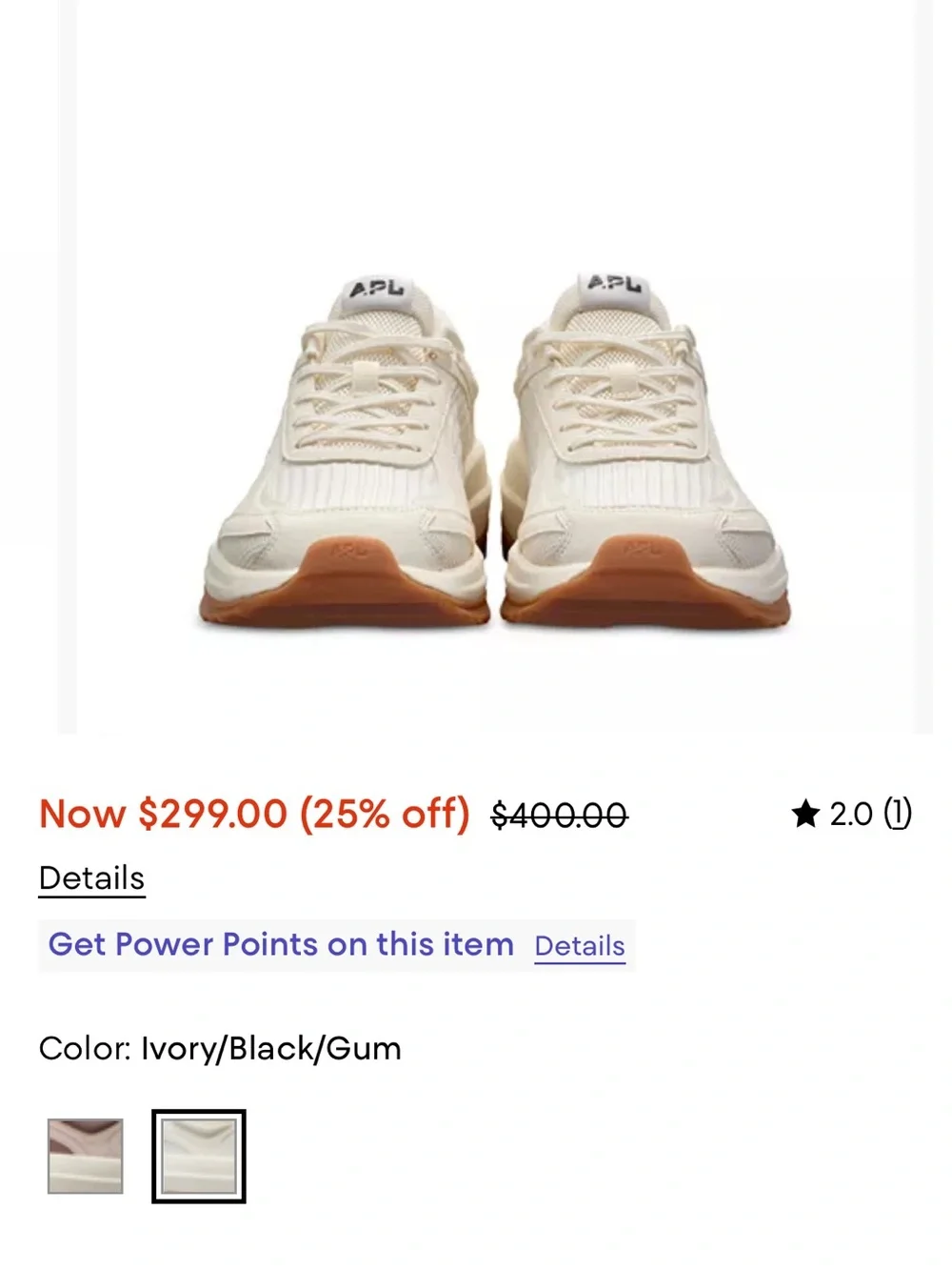 APL Men's White Athletic Lace-Up Sneakers